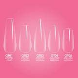 Kiara Sky Gelly Tips Starter Kit | Includes Prep, Primer, Builder, Top Coat, Tips | Coffin Long (No Lamp)