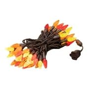Novelty Lights 24Ft 70 Led C6 Led Thanksgiving String Lights Outdoor Christmas Tree Commercial Grade Led String Lights Permanent Christmas Lights Outdoor Tree Decorations (Yellow/Red/Orange)