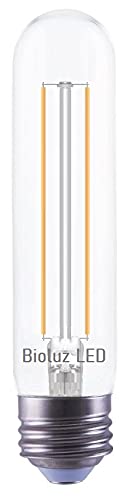 Bioluz Led T10 Filament Bulb 40W (5W) Soft White 3000K E26 Base 6-Pack Ul-Listed