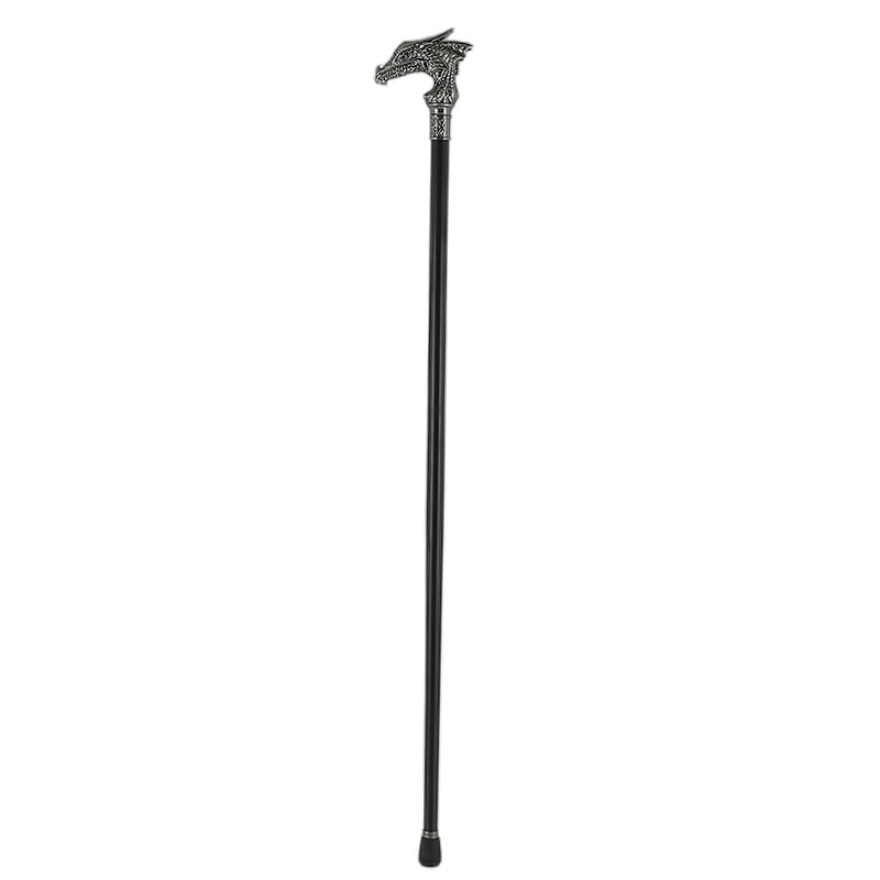 37in's Vintage Style Dragon Silver Cane Alloy Gothic Handmade Cane Fancy Dress Novelty Accessories
