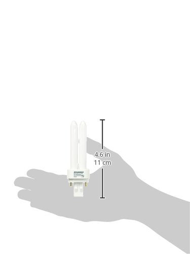 Ledvance Sylvania 21119 Compact Fluorescent Light Bulb, 13W, 3000K, 2 Pin Double Tube, 1 Count