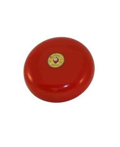 Red Fire Alarm Bell, 6 Inch 120 Volt AC