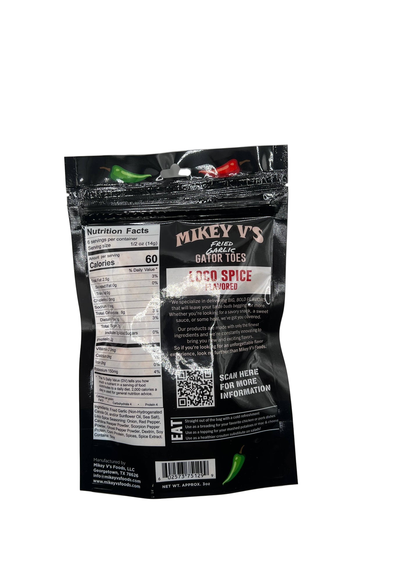 Gator Toes (Deep Fried Garlic) - Loco Spice: 3oz