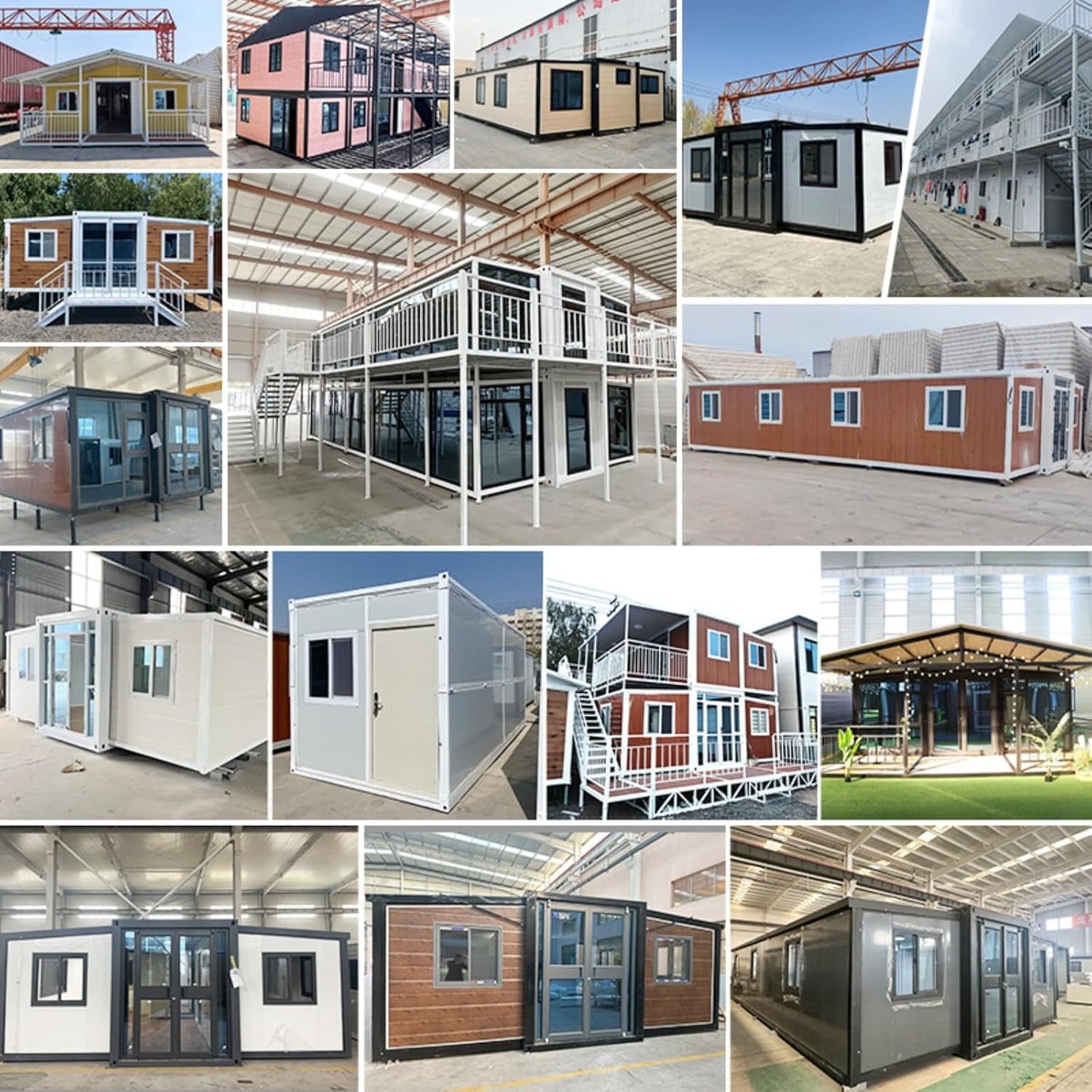 Expandable Modular Tiny House to Live in for Adults 20Ft Container House, Portable Foldable Prefab Tiny Home for Sale with Bedroom Bath & Kitchen, Customized Cabin Kit Outdoor Living Home