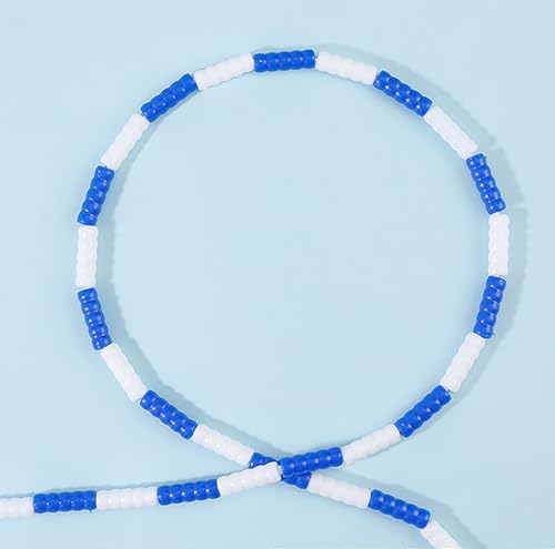 Jump Rope, 2 Pcs 3.28 Feet Blue and Purple Ropes with Plastic Handle for Rope Skipping