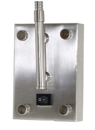 Cal LED Wall Sconce BO-119-BS, Brushed Steel Finish, Metal, 30.37 x 3.5 x 2.62 inches, Silver