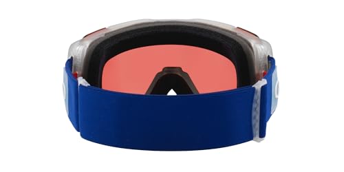 Oakley Line Miner Pro Low Bridge Fit Snow Goggle, Crystal Blue Strap w/Prizm Snow Sapphire Iridium Lens, Medium