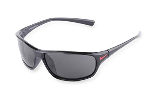 Nike EV1131-006 Rabid Sunglasses Shiny Black/Red Frame Color, Grey Lens Tint