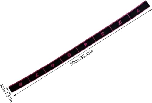 3PCS Fitness Resistance Band for Stretching and Yoga, Number Stretch Resistance Band with Clear Markings, 8-Section Elasti...