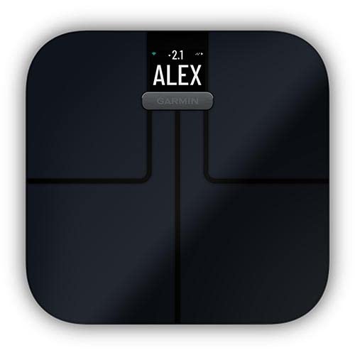 Garmin Index S2, Smart Scale with Wireless Connectivity, Measure Body Fat, Muscle, Bone Mass, Body Water and More, Black (...