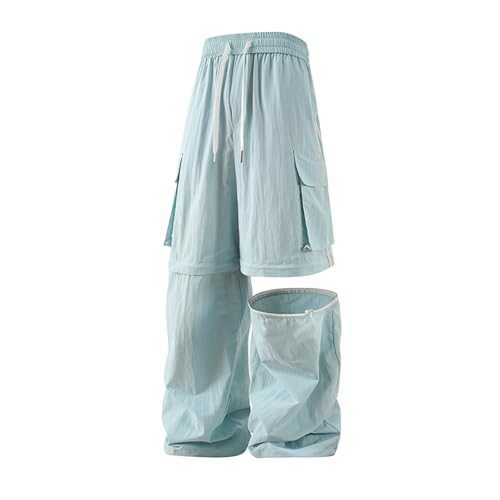Men's Hiking Pants Convertible Quick Dry Zip Off Outdoor Cargo Pants Summer Y2K Breathable Lightweight Casual Solid Trousers