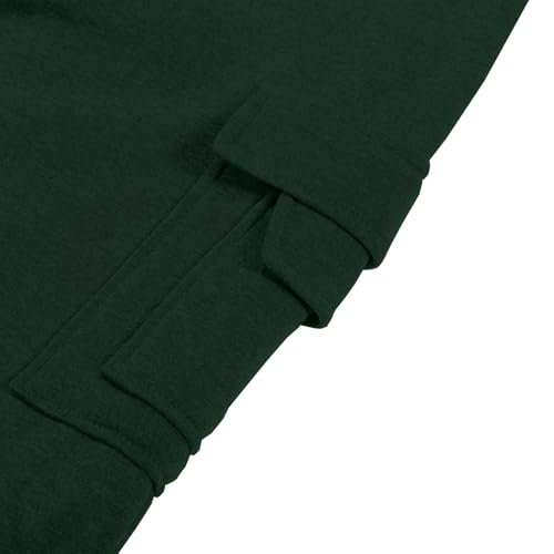Mens Fleece Lined Cargo Pants 2026 Winter Warm Elastic Waist Cargo Pants Plus Size Solid Color Cotton Workout Hiking Trousers