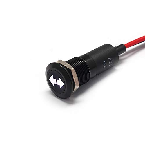 Alpinetech LED Metal Signal Indicator Pilot Dash Light 12mm 12V Direction Indicators