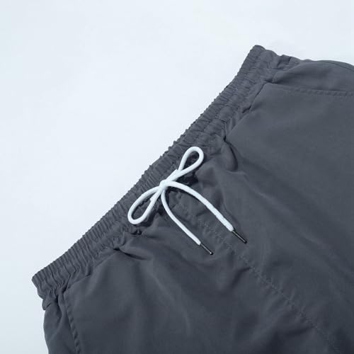 Baggy Pants for Men Drawstring Elastic Waist Fashion Parachute Cargo Pants Straight Leg Athletic Lightweight Joggers Trousers