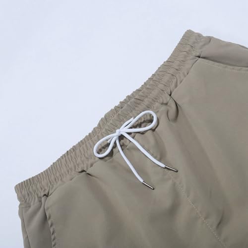 Baggy Pants for Men Drawstring Elastic Waist Fashion Parachute Cargo Pants Straight Leg Athletic Lightweight Joggers Trousers