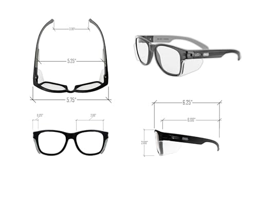 MAGID Y50 Safety Glasses, ANSI Z87.1, Anti-Fog UV Protection, Clear Lens, Side Shields, Black Frame, 1 Pair, Y50BKAFC