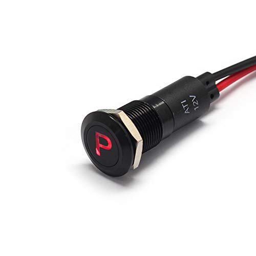 Alpinetech 12V LED Metal Signal Indicator Pilot Dash Light 12mm Park