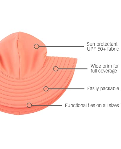 RuffleButts® Baby/Toddler Girls UPF 50+ Sun Protective Wide Brim Swimwear Sun Hat