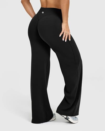 OQQ Yoga Pants Women High Waist Stretch Casual Soft Straight Leg Bottoms
