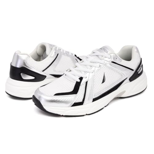 Nautica Mens Running Sneakers Sport Fashion Lace-Up Athletic Soft Shoes for Gym Tennis Men – Cushioned, Breathable, Lightw...