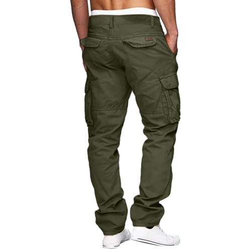 Relaxed Fit Cargo Pants Mens 2026 Cotton Straight Leg Lightweight Hiking Pants Solid Outdoor Athletic Trousers with Pockets