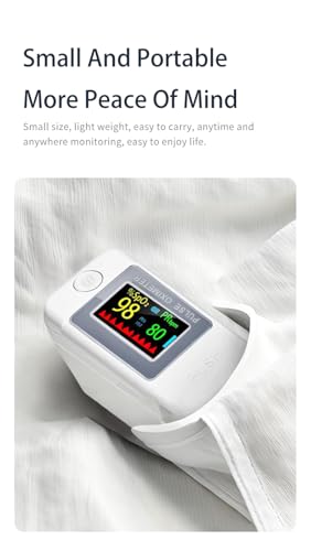 Pulse Oximeter Blood Oxygen Monitor Fingertip, Joxozp Pulse Oximeter Fingertip Checking SpO2 Level/Heart Rate/PI for Adult...