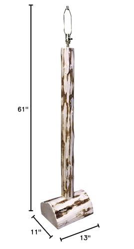 Montana Woodworks Floor Lamp, Wood, Clear Lacquer Finish, 11inL x 13inW x 61inH, Natural, Model MWFLV