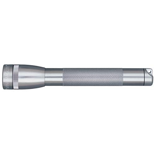 MagLite Mini Incandescent Flashlight M2A096, Aluminum, 2-Cell AA, One Size, Gray