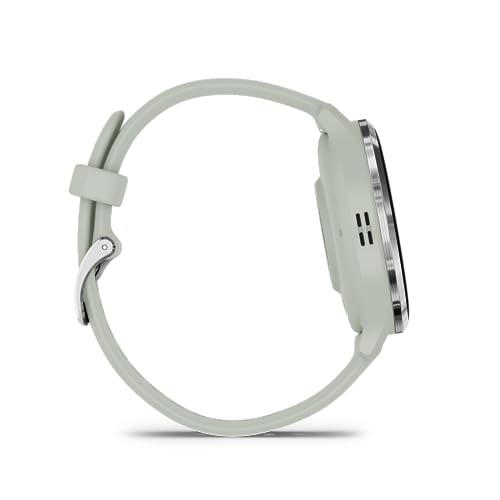 Garmin Venu 3S Advanced Fitness and Health Tracker Smart Watch Silver Stainless Steel Bezel with 41MM Sage Gray Case and S...