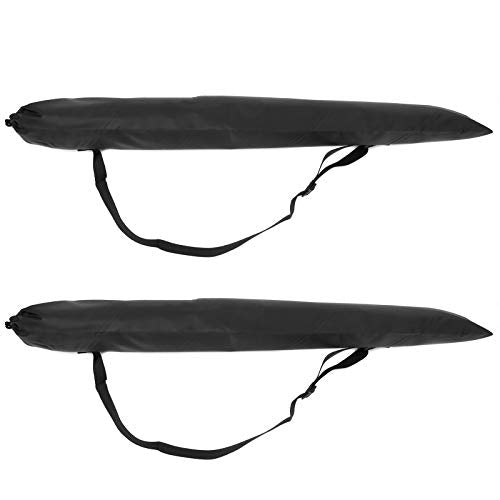 Tomotato 2Pcs Tent Pole Bag, 31.5in Trekking Poles Carrying Bag Tent Stakes Bag Black Portable Canopy Pole Storage Bag Cam...
