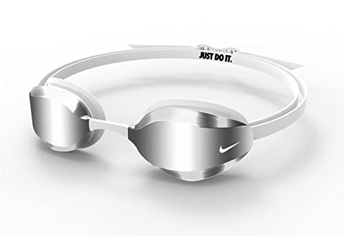 Nike Vapor Mirrored Goggle, White, Adult-OS