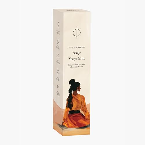 Shakti Warrior TPE Yoga Mat - Artist Designed, Premium eco friendly mats, Non Slip, Non toxic, Great For Regular & Hot Yog...