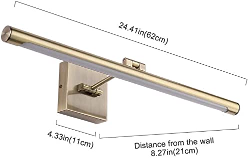 Joosenhouse LED Picture Light, Dimmable 24.4in Antique Bronze, Metal, 14W (70W Eqv.), Hardwired, Warm White, Model 7520-12