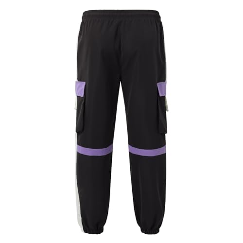Mens Jogger Cargo Pants Baggy Casual Elastic Waisted Tapered Sweatpants Drawstring Athletic Workout Pants with Multi Pockets