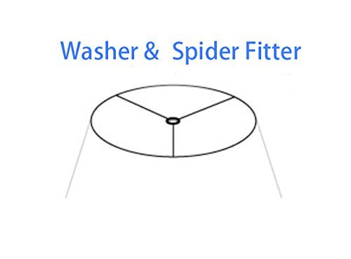 Urbanest Set Of 2 Softback Bell Lampshades, Faux Silk, 5X9X7 Inches, Off White, Spider-Fitter