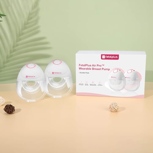 FetalPlus Air Pro™ Ultra-Discreet Wearable Breast Pump - Double Pack | Wearable Breast Pump 27mm | 15mm 18mm 21 mm 24mm Fl...