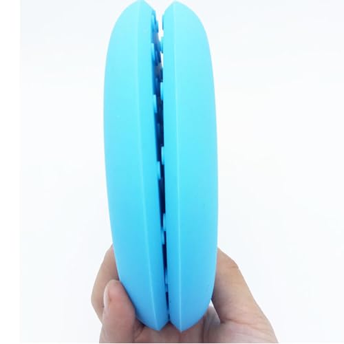 Silicone disc yoga anti-slip mat, fitness sports knee and elbow pads disc mat(Light Blue)