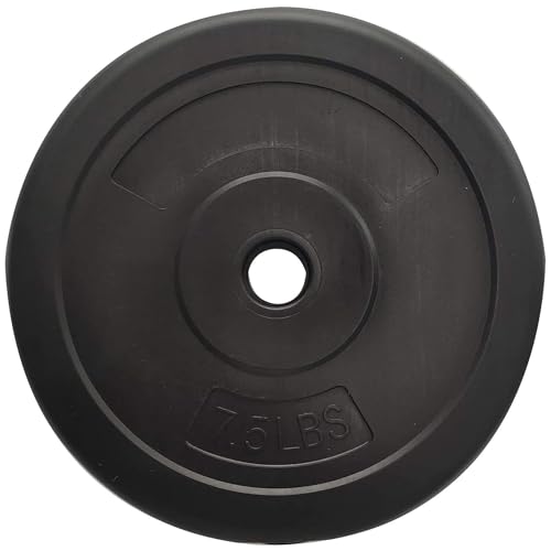 BalanceFrom 40 Pounds Vinyl Coated Dumbbell Set for Home Gym, Black – Cement Weight Plates with 14-Inch Contoured Handles ...