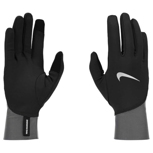 Men's Nike Pacer Midweight Gloves (Black/Smoke Grey/Silver)