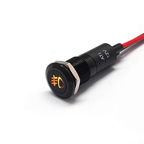 Alpinetech LED Metal Signal Indicator Pilot Dash Light 12mm 12V Fog Light 1A