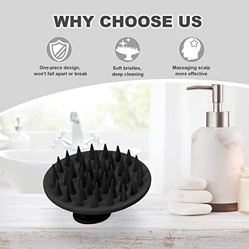 Meartchy Silicone Scalp Massager Shampoo Brush, Scalp Brush for Hair Growth & Dandruff Removal, Hair Scrubber Scalp Stimul...