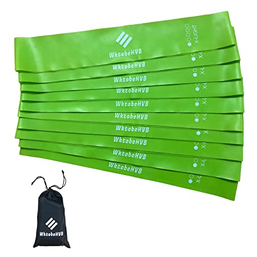 WktobeHVB Resistance Loop Exercise Bands-5/10 Pack-10/12 Inch Stretch Bands for Working Out with Carry Bag-Elastic Bands f...