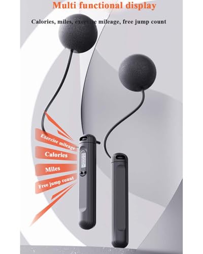 Cordless Jump Rope with Counter for Fitness - Adjustable Smart Skipping Rope For Men Women Kids Outdoor Speed Boxing Cross...