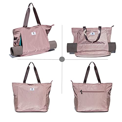 ESVAN Yoga Mat Bag Yoga Tote Carrier Shoulder Bag Carryall Tote for Office,Yoga,Pilates,Travel,Beach and Gym