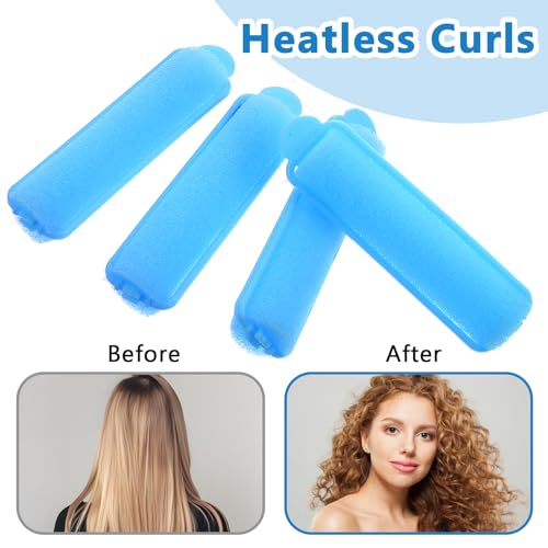 Oruola 14pcs Sponge Hair Rollers, 2.67 In Foam Hair Rollers, Soft Sponge Rollers for Women's Hair Styling, Long Short Hair...