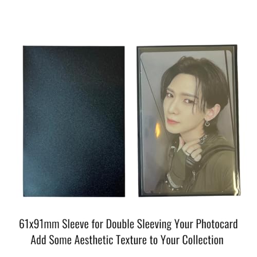 MEOWCAFE Premium 61x91mm Colored Sleeves for Double Sleeving Kpop Photocard, Strong, Thick, High Clarity Kpop Photocard Sl...