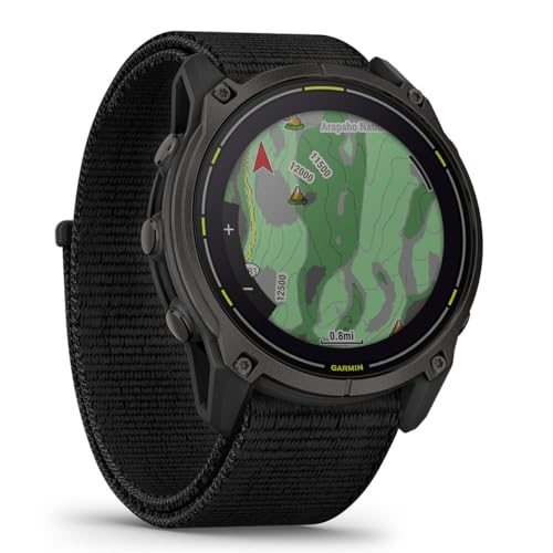Garmin Enduro 3 Ultraperformance GPS Smartwatch Bundle - Solar Charging, Maps, Built-in LED Flashlight with UltraFit Nylon...