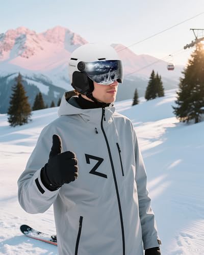 SNOWER Ski Helmet with Goggles, 2-in-1 Snowboard Helmet and Visor Goggles Combo - Adjustable Fit & Ventilation System - Sn...