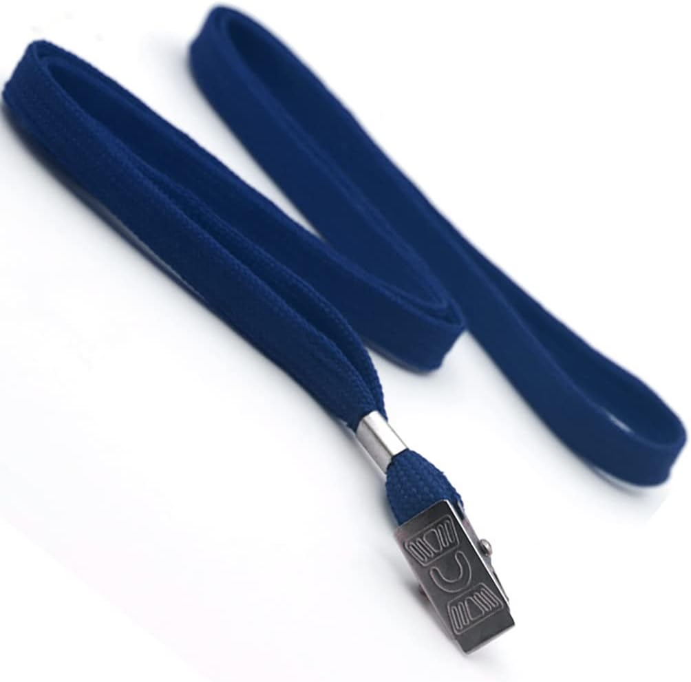 Ollain Badge Lanyards Neck Bulk Cruise Lanyards Lanyard with Clip for ID Card Name Tags Badge Holders (Navy Blue, 50 Pack)