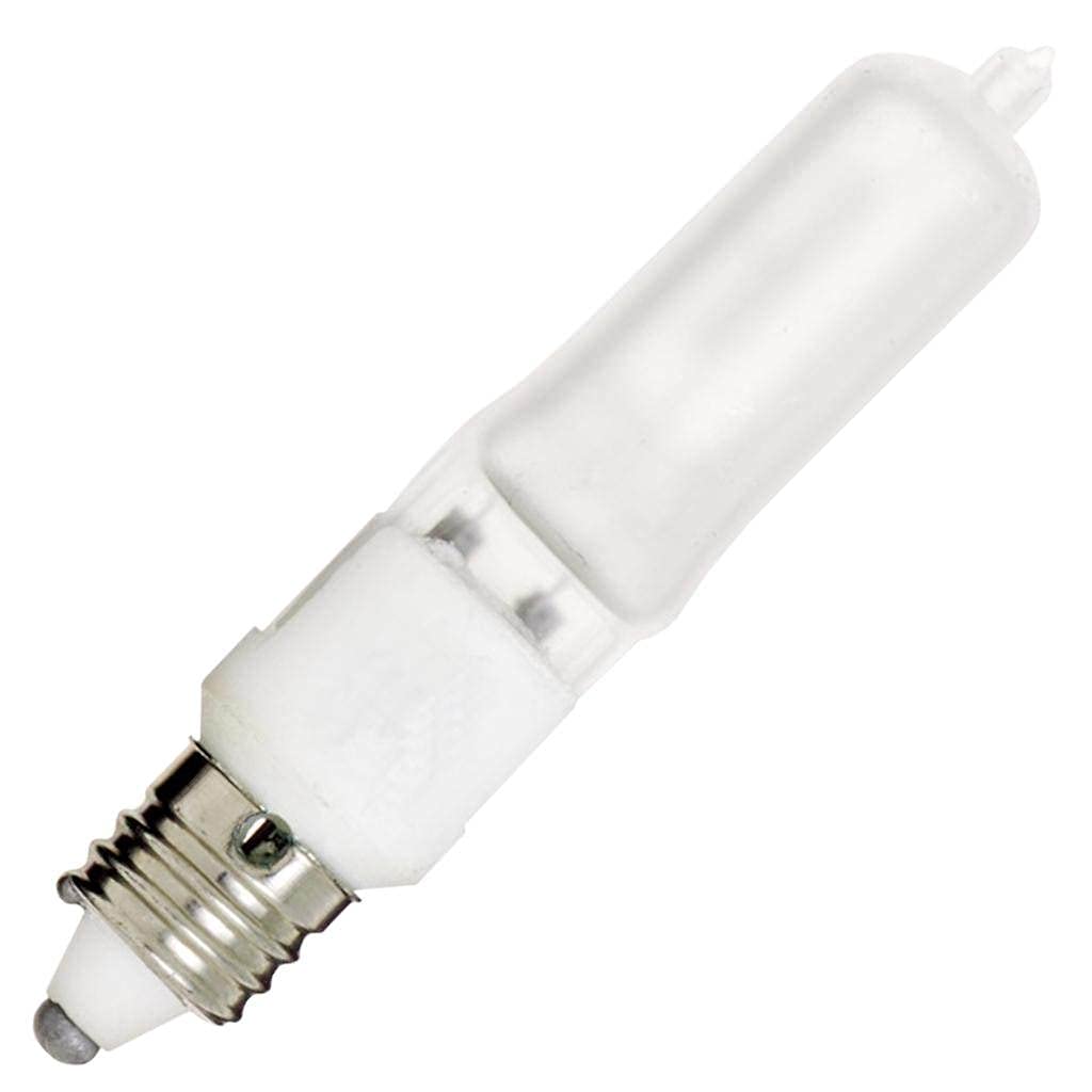 Satco S1915 T4 E11 Base Light Bulb, 75W, Frosted, Copper Material, 120V